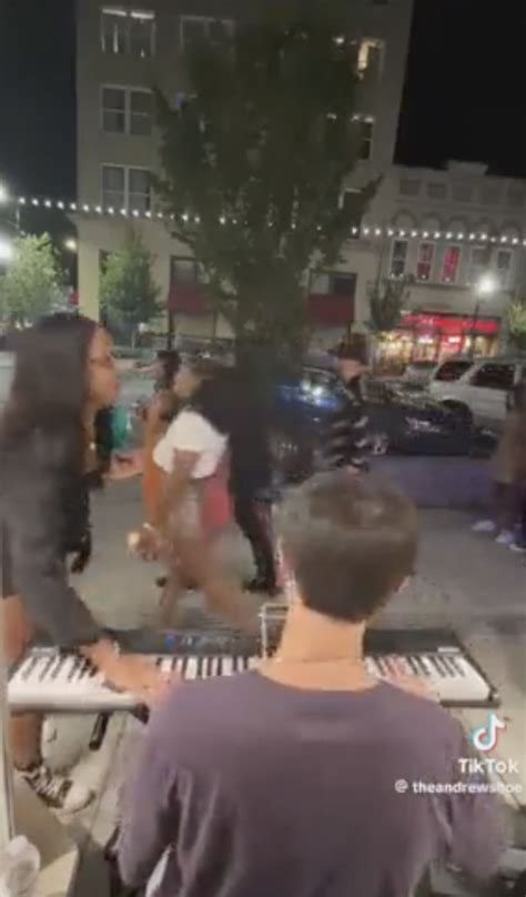 Sep 27, 2023 · Shocking video posted to TikTok captured the moment a drunk woman knocked down a street performer’s piano while he was playing, then taking his tip money in ... 